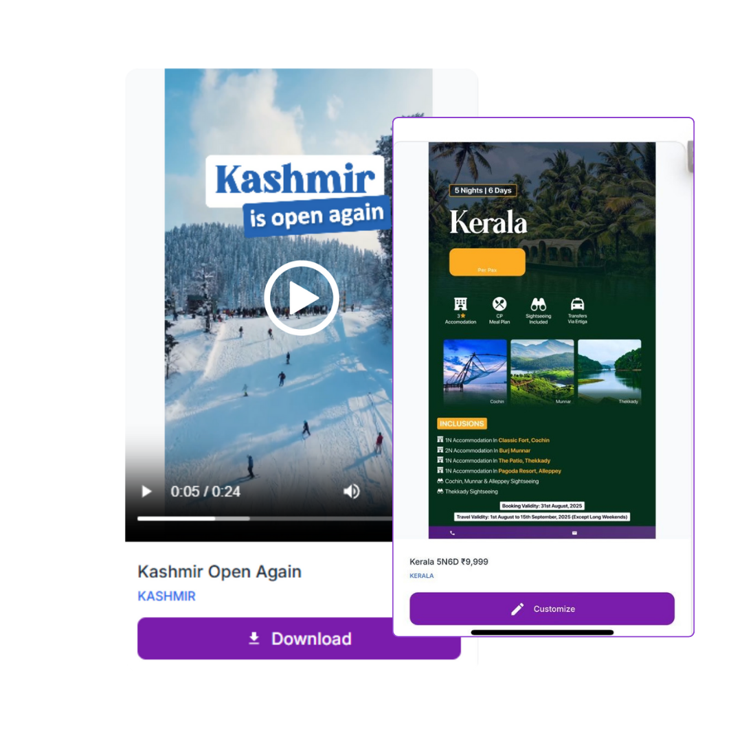 Branded posters and videos